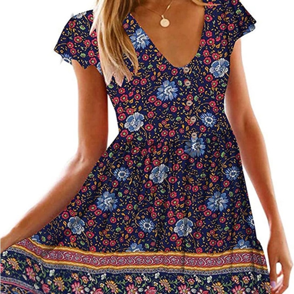 NWT Kirundo Blue summer dress.  443A
